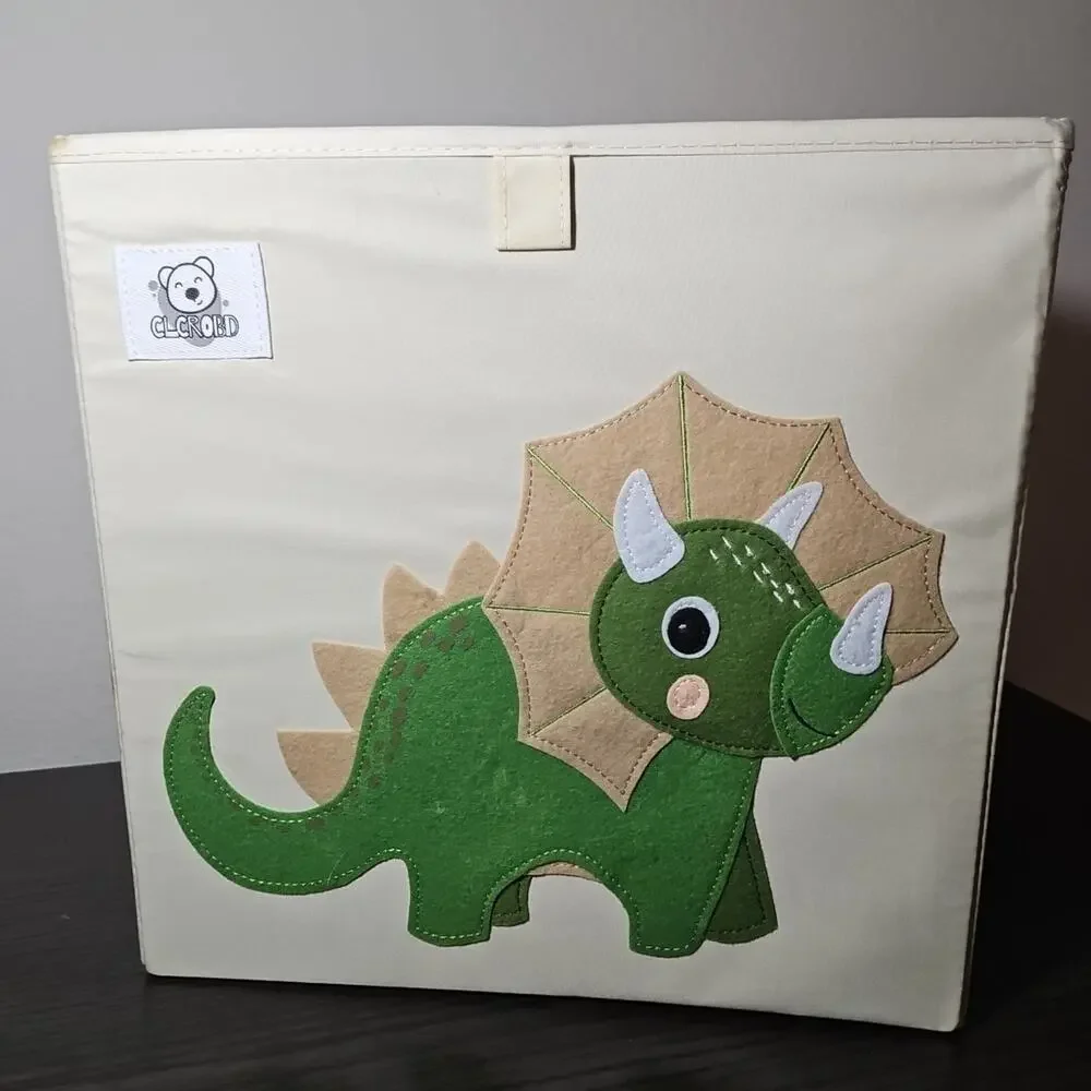 Foldable Dinosaur Cube Storage Bin Fabric Toy Box Organizer Kids Play Room